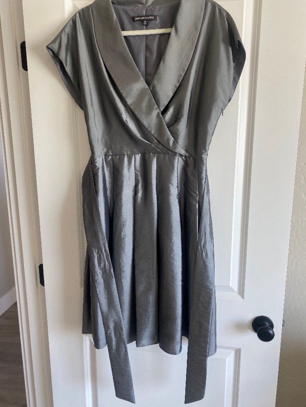 Size 14  Jones Wear Dress, gray color.